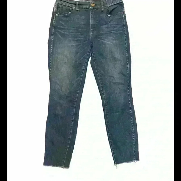 Madewell Women's Size 28 10" High Riser Skinny Skinny Jeans Medium Wash Raw Hem - Picture 2 of 5